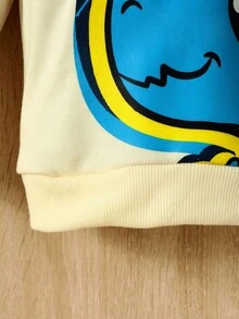 Bebis Pojke Tecknad & Text Grafik Sweatshirts - Aprikos - Visa 8