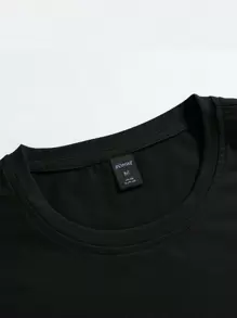 ROMWE MEN Street Life Guys Eagle & Letter Graphic Tank Top - Black - View 3