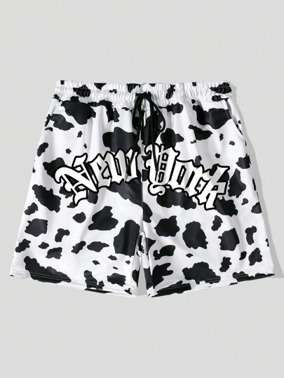 Street Life Homme Short Lettre Et Vache À Cordon