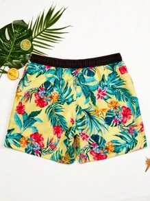 Surfspeed 男士熱帶圖案抽繩泳褲 - 彩色 - 查看 2