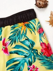 Surfspeed 男士熱帶圖案抽繩泳褲 - 彩色 - 查看 3
