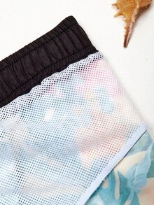 Surfspeed 男士熱帶圖案抽繩泳褲 - 彩色 - 查看 4