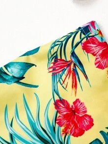 Surfspeed 男士熱帶圖案抽繩泳褲 - 彩色 - 查看 5