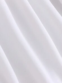 Manfinity Homme 男士寬鬆連帽衫,印有字母圖案,袋鼠口袋和束口設計 - 白色 - 查看 6