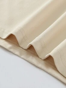 男士格紋印花口袋貼布T恤和短褲睡衣套裝