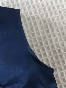 SHEIN Baby Girl Solid Bow Front Wrap Detail Dress