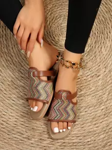 Ladies' Anti-slip & Comfortable Flat Sandals - Blue - View 1