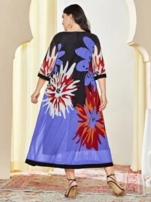 Mulvari 大碼休閒花卉印花連衣裙 - 彩色 - 查看 2