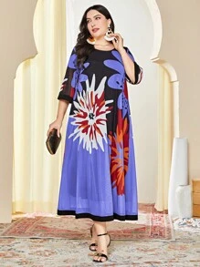 Mulvari 大碼休閒花卉印花連衣裙 - 彩色 - 查看 3