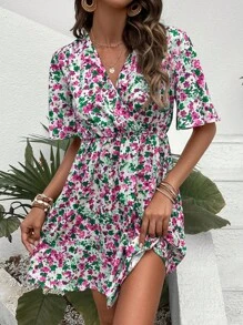 SHEIN Frenchy Đầm Trọn gói Họa tiết hoa Boho - Nhiều màu - Xem 3