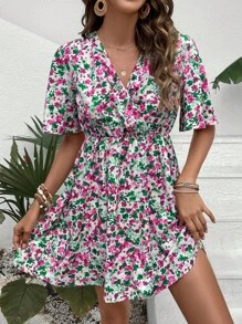 SHEIN Frenchy Đầm Trọn gói Họa tiết hoa Boho - Nhiều màu - Xem 4