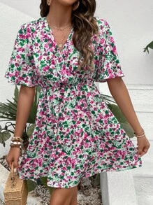 SHEIN Frenchy Đầm Trọn gói Họa tiết hoa Boho - Nhiều màu - Xem 5
