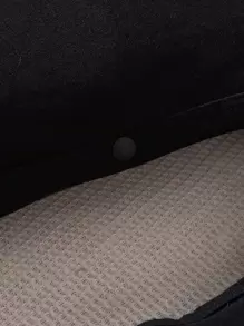 Đứa bé trai Băng tương phản Nút phía trước Áo liền quần - màu đen - Xem 7