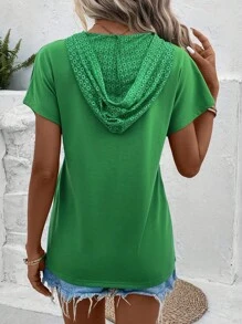 SHEIN LUNE Quần áo thể thao nữ Túi màu trơn Giải trí - màu xanh lá - Xem 2