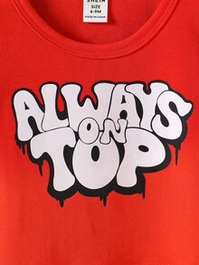 Đứa bé trai Đồ họa Chữ cái Áo thun & quần đùi - Đỏ - Xem 7