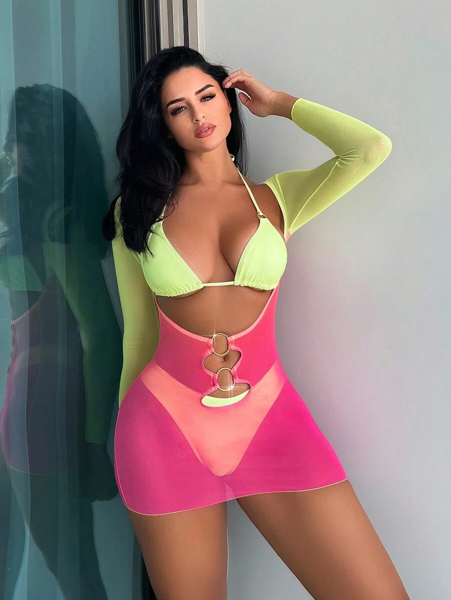 Bộ Bikini Nữ Nhẫn Ombre - Nhiều màu - Xem 1