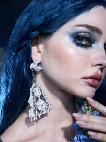 Corpse Bride | ROMWE 人像和蝴蝶耳墜 - 彩色 - 查看 1