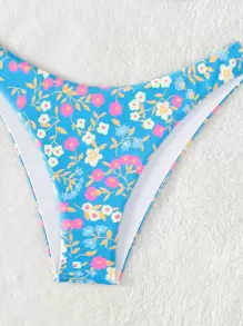 Swim Mod Summer Beach Floral Print Underwire Bikini Set - Multicolor - View 6