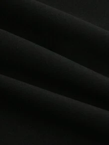 Manfinity Homme Áo sơ mi nam tay ngắn cài nút trơn đơn giản, quà tặng bạn trai - màu đen - Xem 3