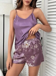 Bộ đồ ngủ Nữ Hoa Tưởng tượng-Thanh lịch - Màu tím - Xem 5