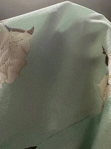 SHEIN LUNE Quần Plus Size Thắt nút Dải chun Hoa Boho - Màu xanh Cadet - Xem 7