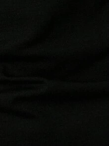 Manfinity Homme 男士鹿角圖案拼接側邊接縫POLO衫 - 黑色 - 查看 6