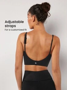 GLOWMODE FeatherFit™ Xoắn Nút Không lưng Bras thể thao Hỗ trợ ánh sáng - màu đen - Xem 5