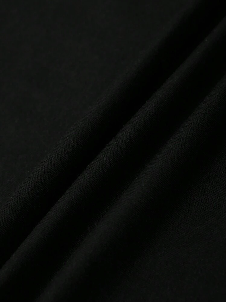 ผู้ชาย เสื้อยืด กราฟิก สโลแกน - สีดำ - ดู 5