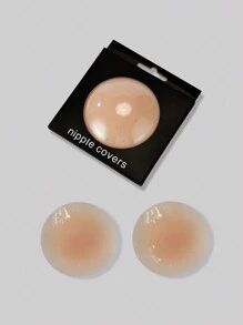 1 对实心乳头罩胸垫 - 杏色 - 查看 2