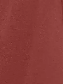 SHEIN Clasi Đầm Plus Size Tương phản ren viền lá sen màu trơn Giải trí - Gỗ đỏ - Xem 6