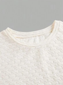 FeverCity Men Solid Crop Tee - Beige - View 5