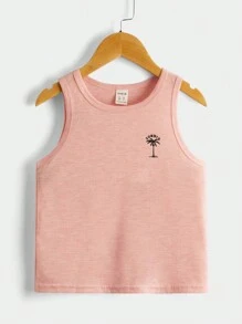 SHEIN Toddler Boys Coconut Tree Print Tank