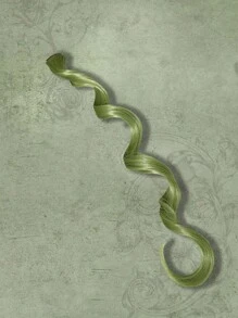 ROMWE Fairycore 2入組綠色卷合成纖維接髮 - 綠色 - 查看 2