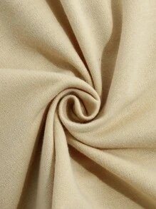 Manfinity EMRG 男士表情和字母圖案腰部抽繩短褲 - 卡其色 - 查看 7