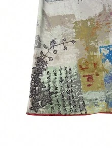 SHEIN LUNE 大碼撞色拼接圖案上衣車縫線T恤 - 彩色 - 查看 5