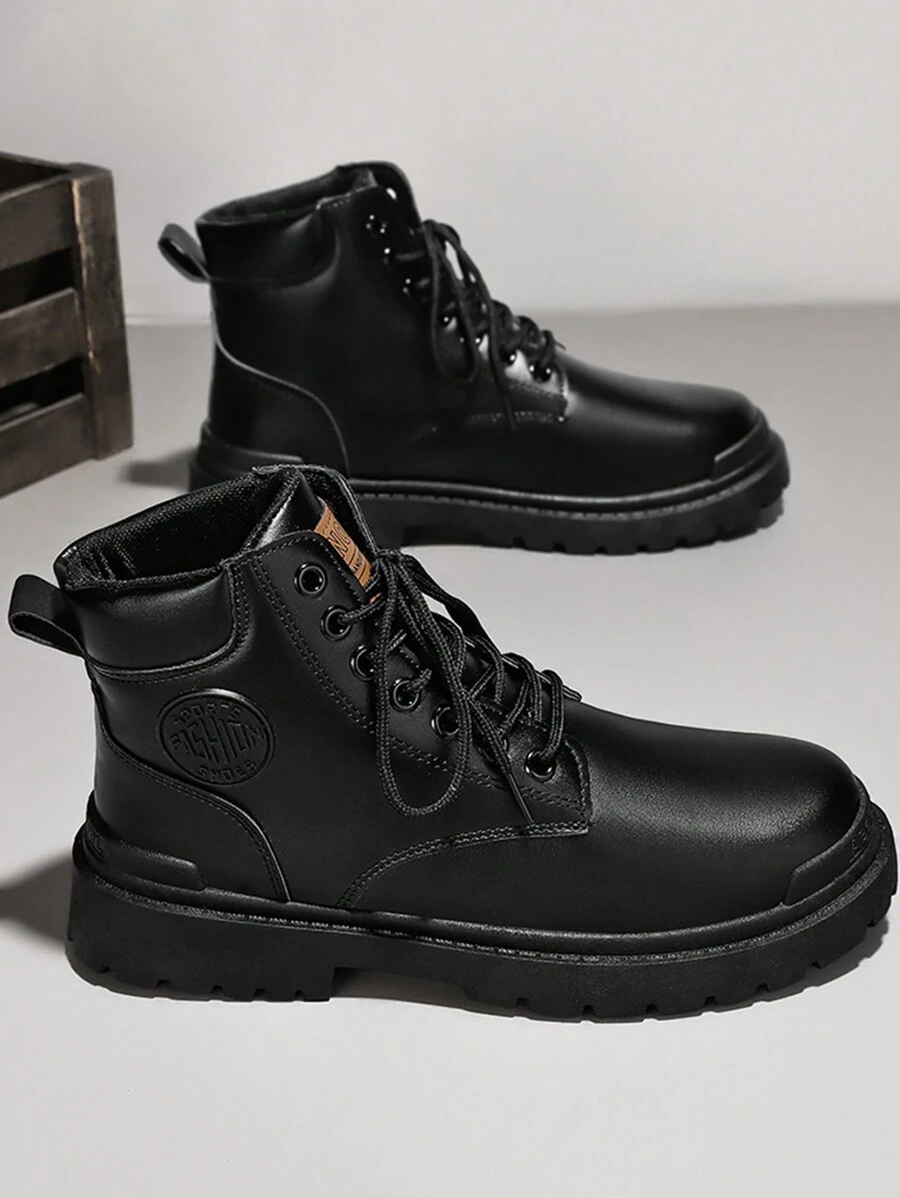Fashionable Men's Boots Male Boots - Black - View 1