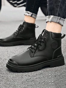 Fashionable Men's Boots Male Boots - Black - View 4