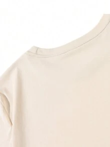 Manfinity Homme 男士標語圖案落肩T恤和腰部抽繩衛褲 - 彩色 - 查看 6