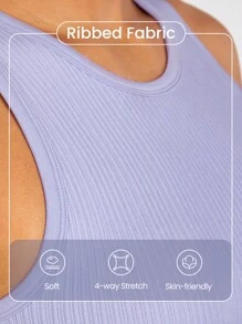 GLOWMODE 無縫軟質彎曲緣運動內衣 - 紫色 - 查看 7