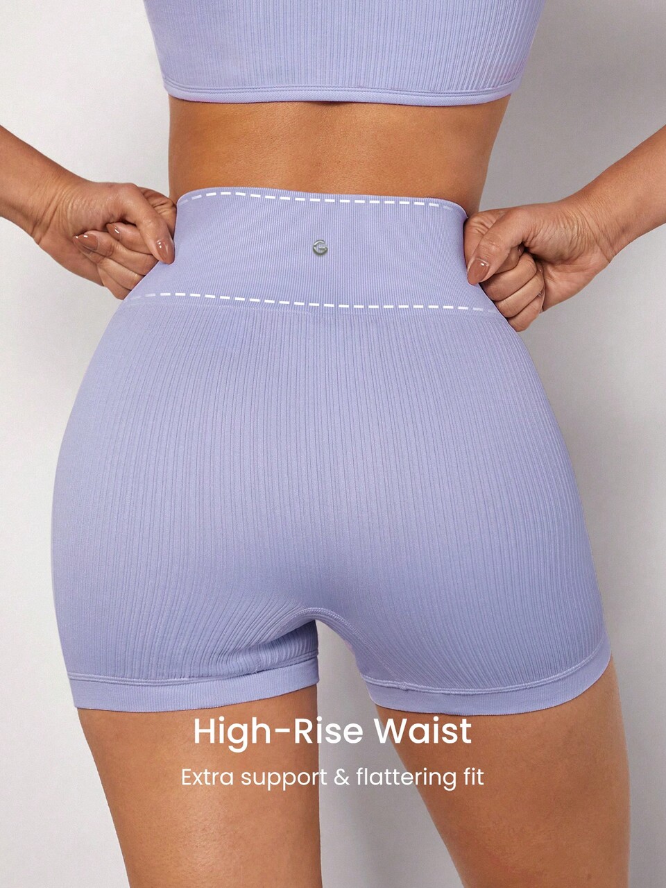 Shorts Sin Costuras De 3.5" Con Cintura Alta Y Suavidad