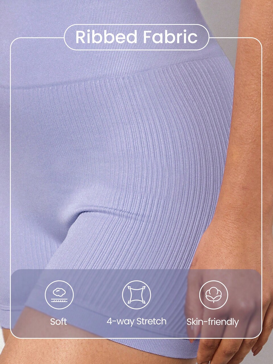 Shorts Sin Costuras De 3.5" Con Cintura Alta Y Suavidad