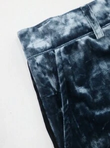 Quần Nam Nút Túi Dây kéo Sọc bên Sọc Giải trí - Màu xanh ngọc - Xem 3