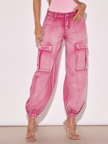 SHEIN BAE Flap Pocket Cargo Pants