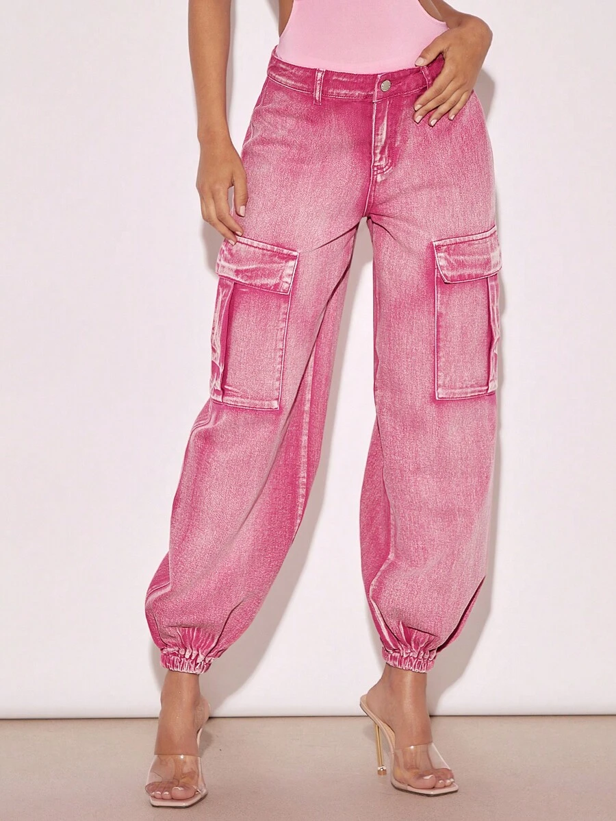 SHEIN BAE Flap Pocket Cargo Pants