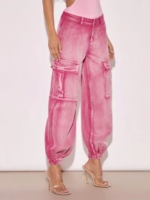 SHEIN BAE Flap Pocket Cargo Pants