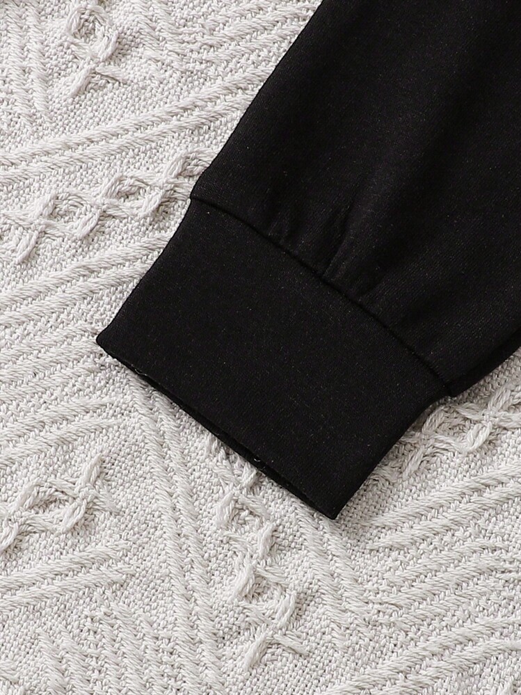 SHEIN Newborn Baby Boy 2pcs Button Front Joggers - Multicolor - View 4