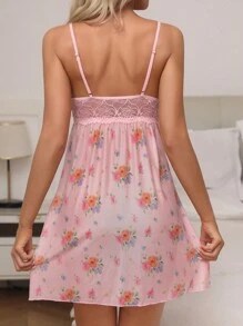 In hoa Crisscross Ren tương phản Slips - Hồng - Xem 2