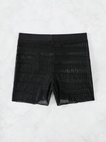 Swim Basics Quần bikini thắt nơ eo lưới đen gợi cảm mùa xuân/hè 2026 - màu đen - Xem 5