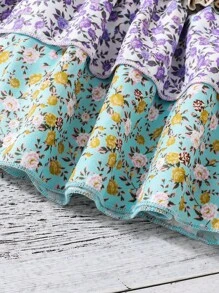 Cô Gái Trẻ Dễ thương Váy mini Với Hoa Vá lại , Đúng mốt Khối màu Váy chữ A , Mùa hè , Mùa Xuân Và Mùa thu - Nhiều màu - Xem 5