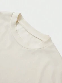 RueChic Men Letter Graphic Tee - Apricot - View 4